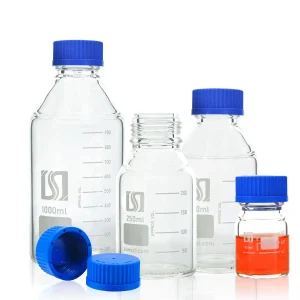 GL45 reagenske boce s plavim čepom od borosilikatnog stakla 3.3